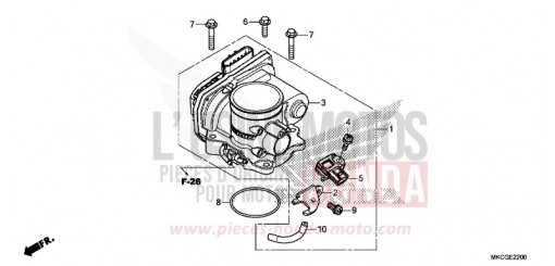 CORPS DE PAPILLON GL1800BDL de 2020